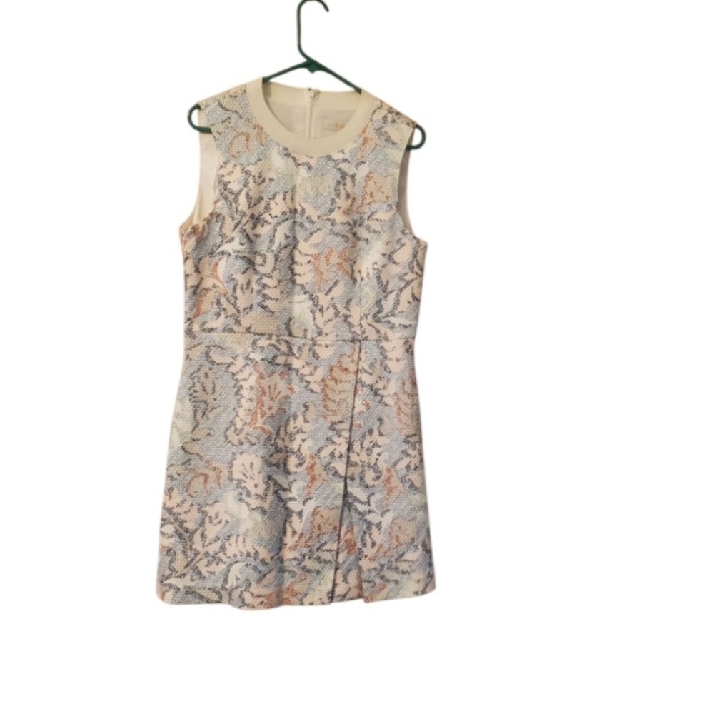 Tory Burch Dahlia Ivory Stretch Jacquard Dress, NWT, Size 12